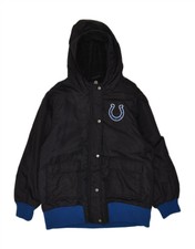 Nfl Womens Hooded Windbreaker Jacket Uk 18 Xl Black Polyamide Ar19