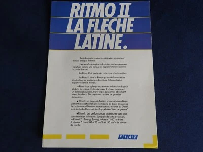 catalogue depliant fiat ritmo - Photo 1/3