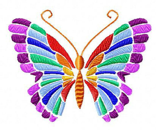Rainbow Butterflies Machine embroidery designs 4x4 - Picture 2 of 11