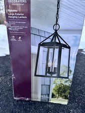 Black Large Outdoor Pendant Lights Hanging Po...