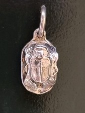 Vintage Silber - Anhänger Ägypten Handarbeit Skarabäus Glücksbringer Scarabäus 