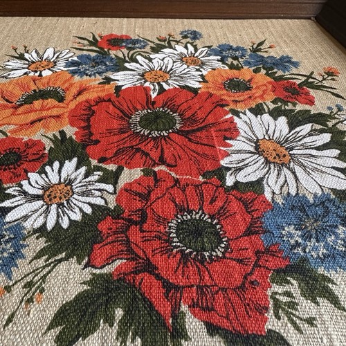Vintage MCM Kay Dee 60’s Floral On Linen Framed Art Flowers Signed Robert Martin - Picture 2 of 9