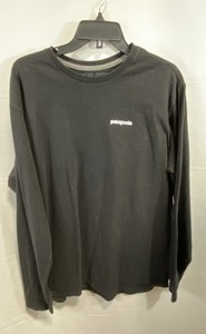 Patagonia Men's Black Long Sleeve Responsibili-Tee P-6 Logo Graphic Shirt Sz XL