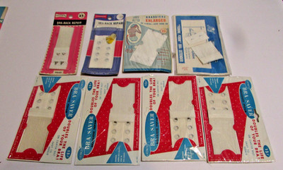 Vintage Lot Of 8 Gemco Bra-Saver StayLastic Repair Lady Betty Enlarger Extender