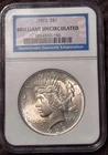 1922-P $1 NGC Graded “BRILLIANT UNCIRCULATED” U.S. Peace Silver Dollar