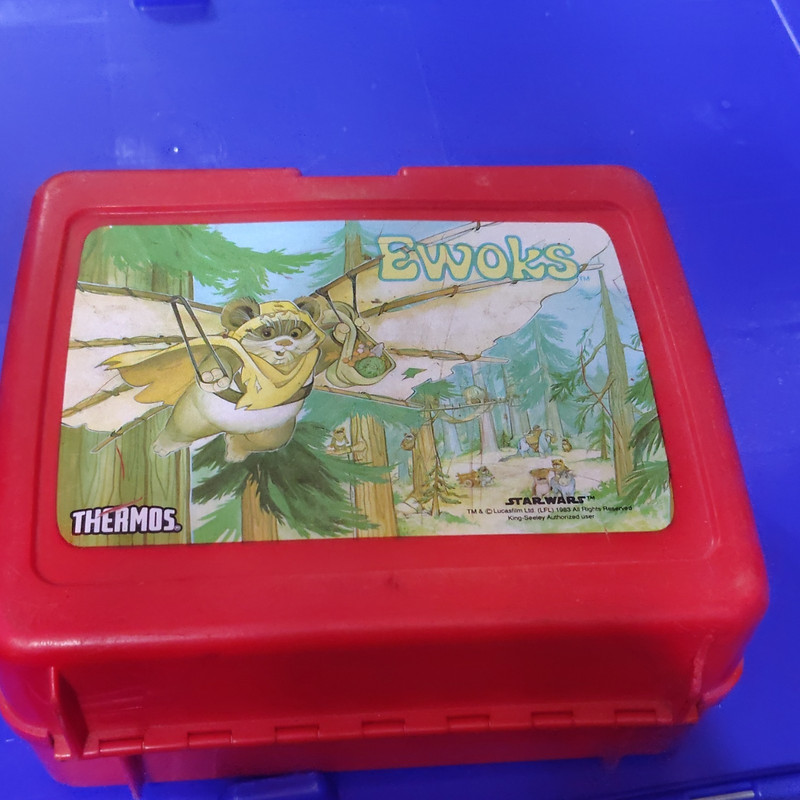 Thermos Vintage Star Wars Ewoks Lunchbox Red Plastic