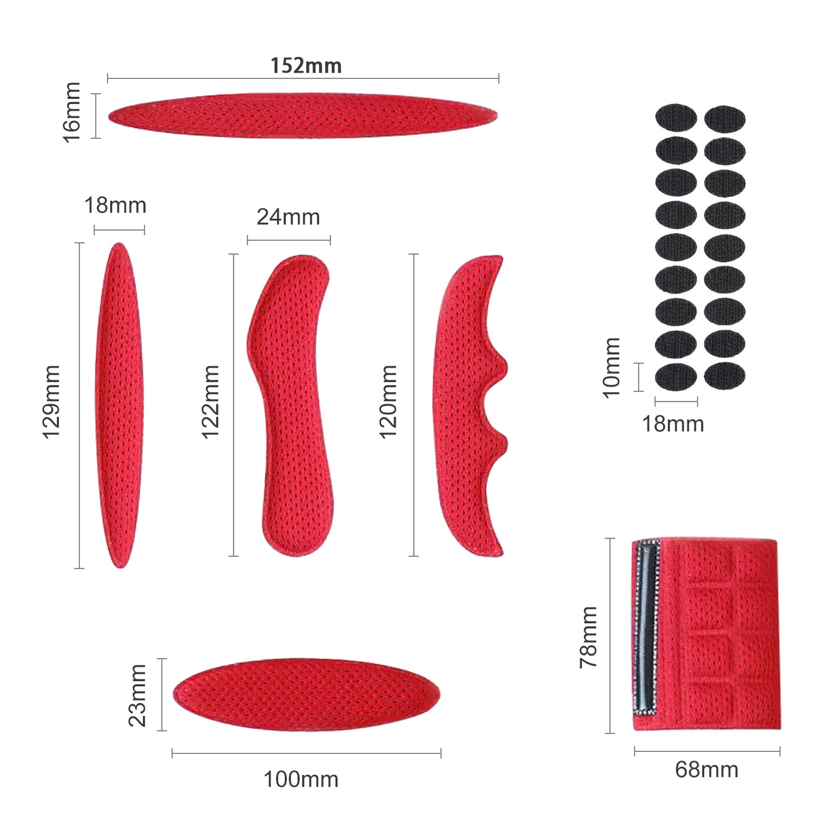 Universal Helmet Foam Pads Replacement Set Helmet Sponge Lining