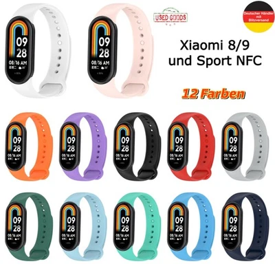 Uhrenarmband für Xiaomi Mi Band 8 9 NFC Silikon Sport Ersatzband Smart Watch Uhr - Bild 1 von 4