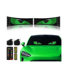 2PCS Devil Eye Lights for Cars, LED Eyes for Truck Windshield, 14"x 4" Flexib...