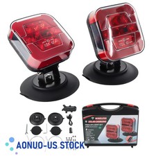 4 7pin Wireless Trailer Tow Lights Kit W Adjustable Magnetic Base Usb-c