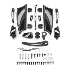 Motorcycle Footpegs White Black For Harley CVO Street Electra Glide 2014-UP