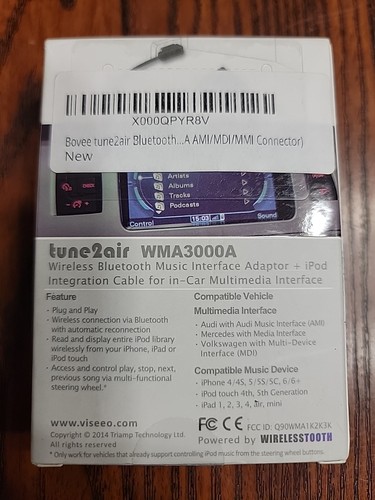 BOVEE Tune2Air Adattatore Musica Bluetooth per AUDI, VW, Mercedes Benz Plug n Play - Foto 2 di 2
