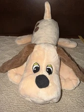 Pound Puppy Tan Brown Pup Red Collar Plush Brown Spots Hasbro