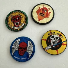 POG lot Of 4: No Drugs, Flying Skull, Red Devil, Ninja Spirit