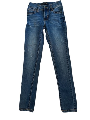 Contraband Girls Distressed Low Rise Skinny Jeans Size 7 - Picture 1 of 4