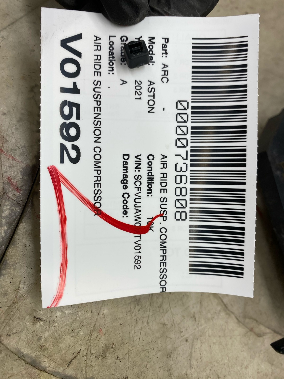2020-2024 ASTON MARTIN DBX OEM AIR RIDE SUSPENSION COMPRESSOR MY83-5B708-AA