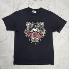 Kenzo Paris Tiger Graphic Short Sleeve T Shirt Black Size M