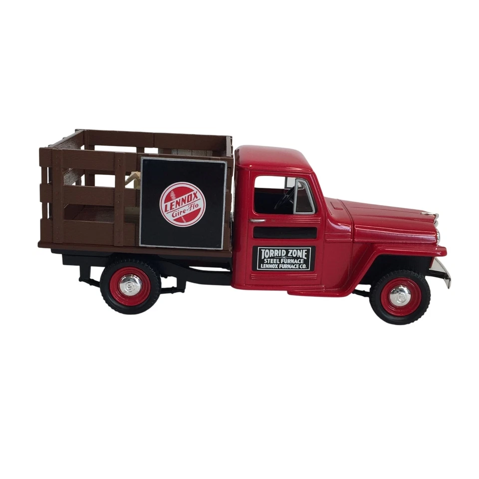 Lennox 1953 Willys Jeep Stakebed banco de moedas de bloqueio edição limitada com caixa - Imagem 2 de 4