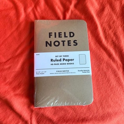 Field Notes: Original Kraft 3-Pack - Ruled Paper Memo Books - Safe to Write In!