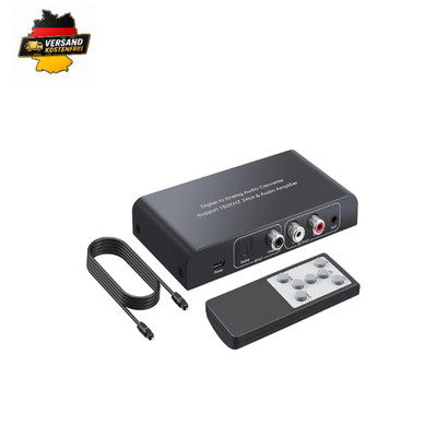 DAC Wandler 192kHz Digital zu Analog Audio Konverter mit Fernbedienung