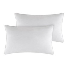 Throw Pillow Inserts 14" x 24" Pack of 2 Down 14x24 Inch Pack of 2 White