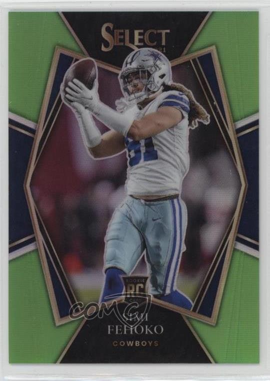 2021 Select Premier Level Neon Green Prizm 38/49 Simi Fehoko #183 Rookie RC 15zt