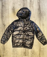 Puma Kids Fleece Lined Black Puffer Jacket Size M 10/12