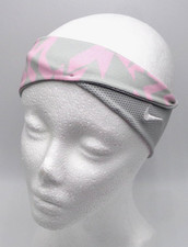 Nike Headband Swoosh Logo Twist Adult Strata Grey/Pink/White