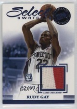 2007-08 Press Pass Legends Select Swatches Platinum 32/50 Rudy Gay #SS-RG 05fy