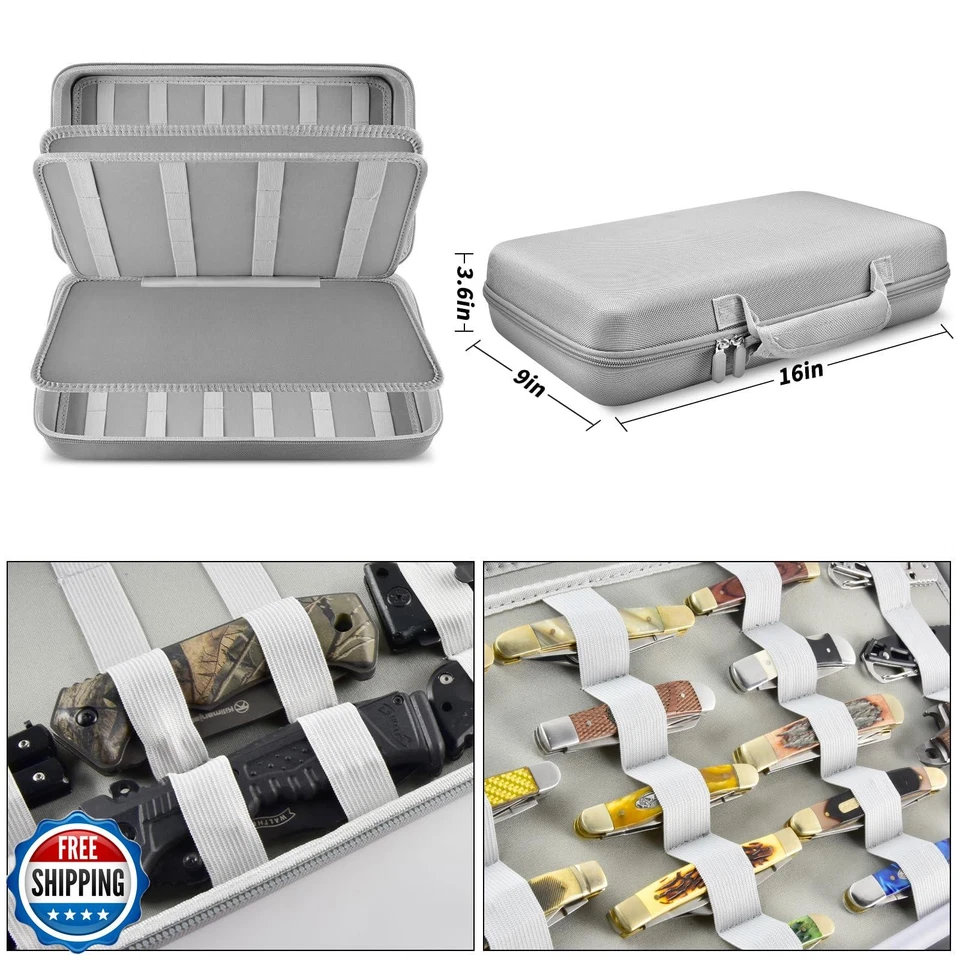 Vitrina GWCASE para 66+ cuchillos de bolsillo. Soporte Plegable, Mantequilla Foto 3 de 4