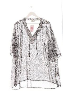 CANDA PREMIUM Hemd-Bluse Damen Bluse Gr. DE 50 weiß-schwarz Casual-Look