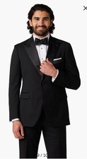 Alton Lane The Mercantile Tuxedo Raven Black 46R 2PC Tailored Fit AL-2102212