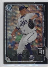 2015 Bowman Asia Exclusive Black Wave Refractor Matt Andriese #BCP67 0f8