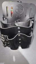 Klein Electricians Tool Pouch 5164T 8 Pocket Black Leather Tool Pouch