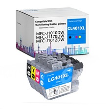 LC401XL Color Ink Cartridge Fit For Brother MFC-J1010DW MFC-J1170DW MFC-J1012DW