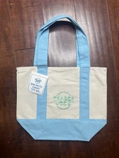 NEW Pastel Blue Trader Joe's MINI Canvas Tote Bag 2025