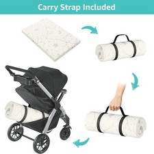 Bamboo Pack and Play Mattress Pad Breathable 38X26 Waterproof Baby Mattress for