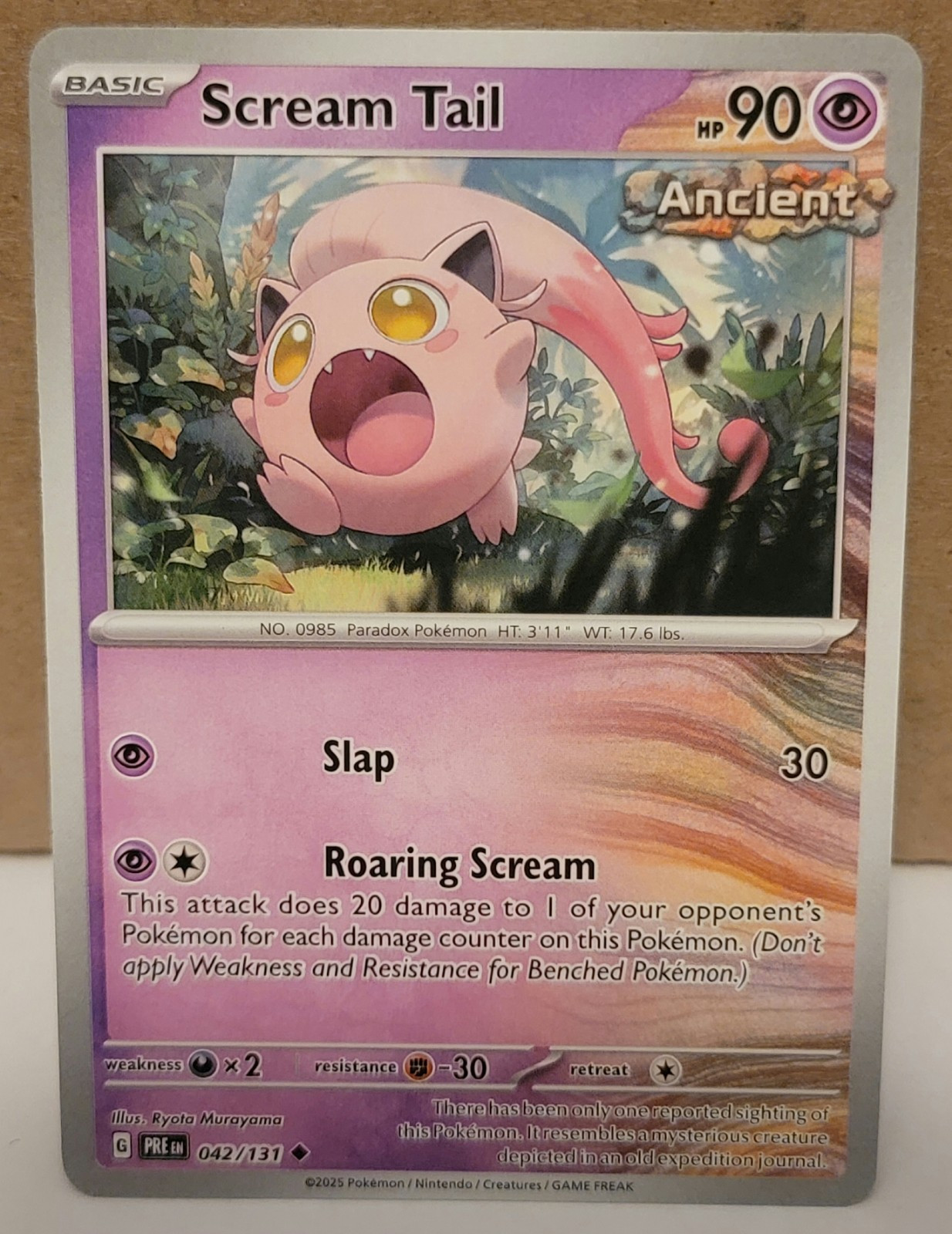 Pokemon TCG Card - 042/131 Scream Tail - Prismatic Evolutions - Uncommon NM