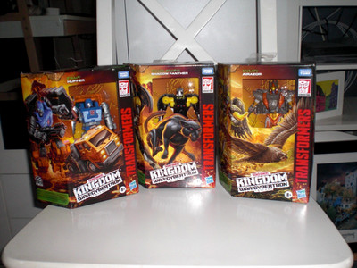 3  X TRANSFORMERS*KINGDOM*WARS FOR CYBERTRON-HUFFER- AIRAZON -SHADOW PANTHER OVP