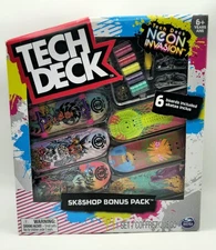 Tech Deck Neon Invasion 6 Boards SK8SHOP  BONUS PACK  Element Brand New!