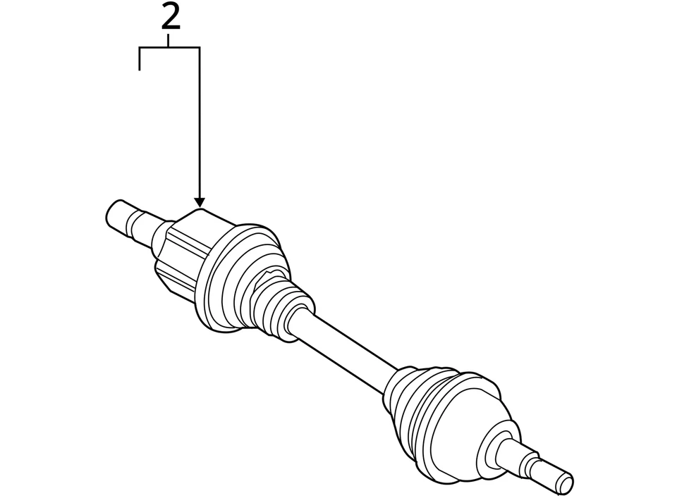 Ford Edge 2015-2018 eje conductor delantero CV C/V UU89G Foto 4 de 4