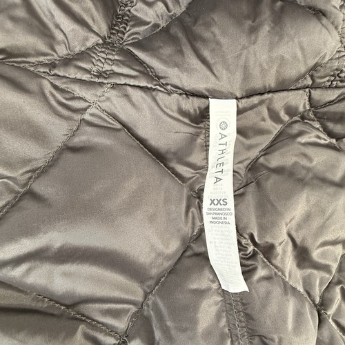 Athleta Vortex Reversible Black Down Parka Jacket Womens Size XXS Puffer Coat - Picture 11 of 16