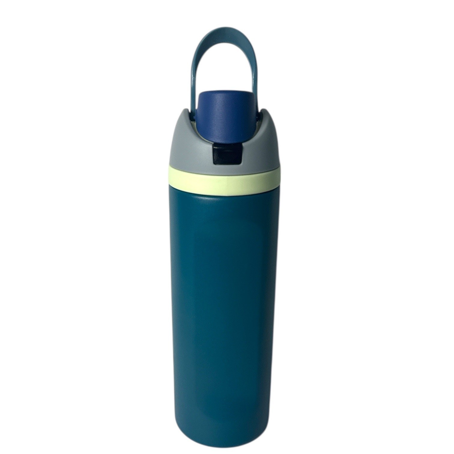Insulated Stainless Steel Water Bottle Teal Flip Top Straw L