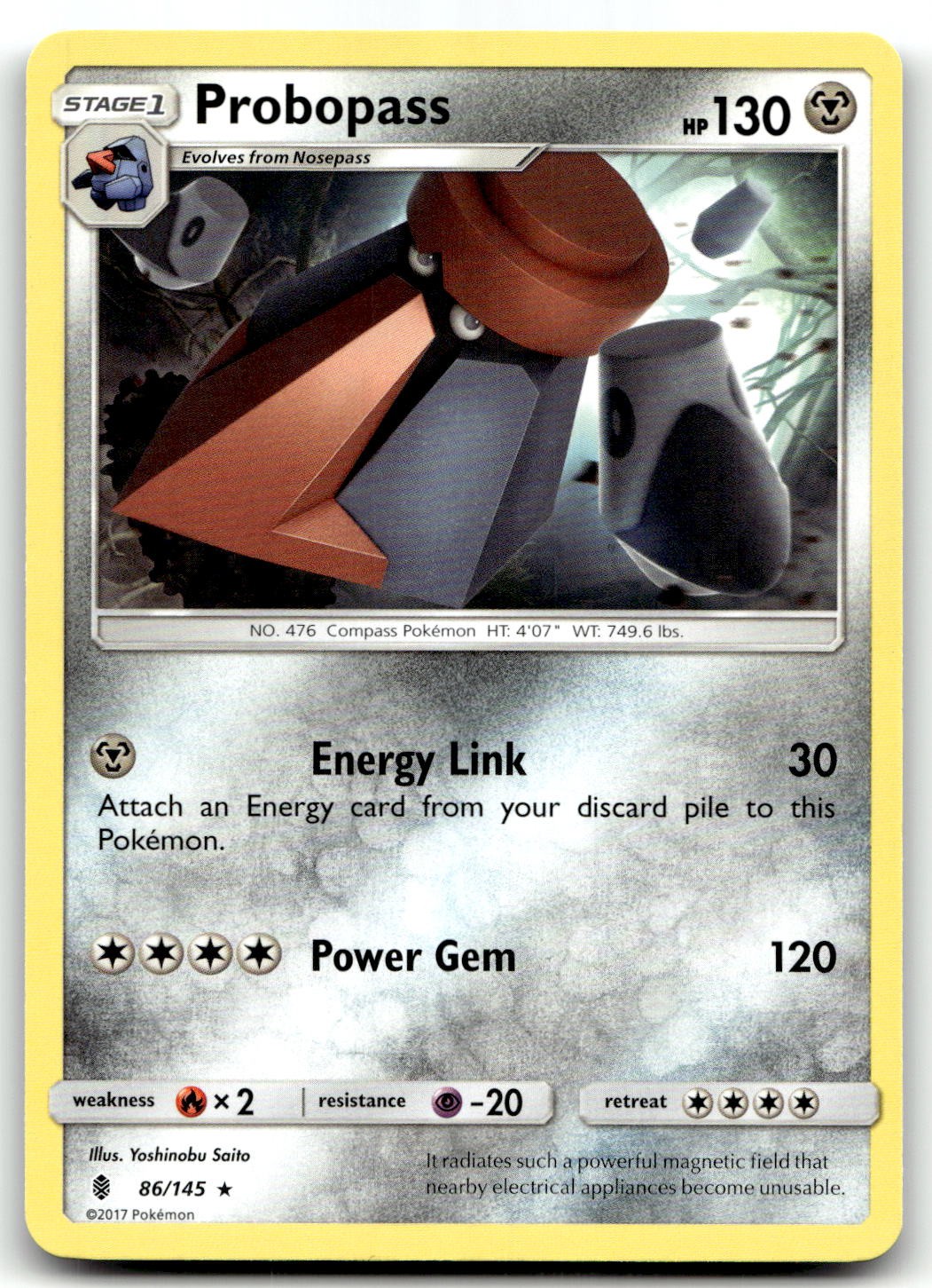 Probopass 86/145 SM - Guardians Rising Rare Unlimited Pokemon TCG NM