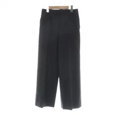Chanel 02A Flare Pants Zip Fly Coco Mark Button Cashmere Silk 34