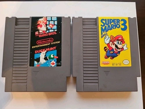 Nintendo Super Mario Bros and Super Mario 3 NES Lot of 2 Vintage