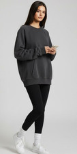 Everlane Organic Cotton Gray Sweatshirt Pullover Crewneck Size M Minimalist
