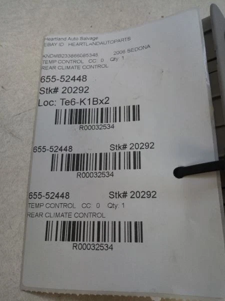 KIA Sedona 2006 climatizador trasero F343155621 OEM usado probado Foto 4 de 4