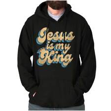 Christian Faith Religious Jesus Is My King Hoodie Hooded Sweatshirt Men Women