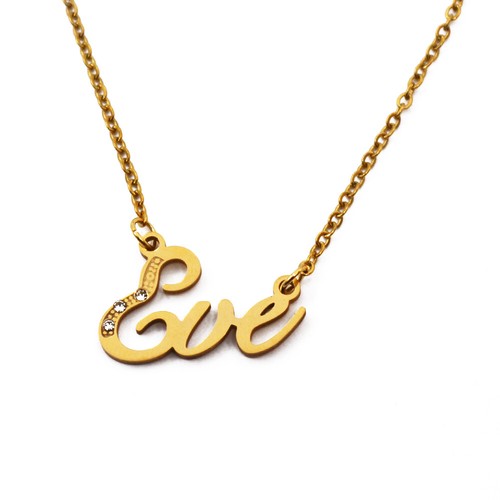 Eve Name Necklace -Silver \u0026 Gold Tone 